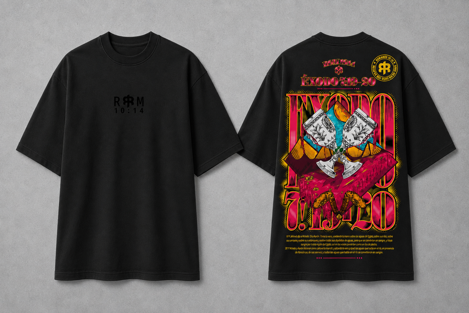 Éxodo 7:19-20 - Camiseta Oversize