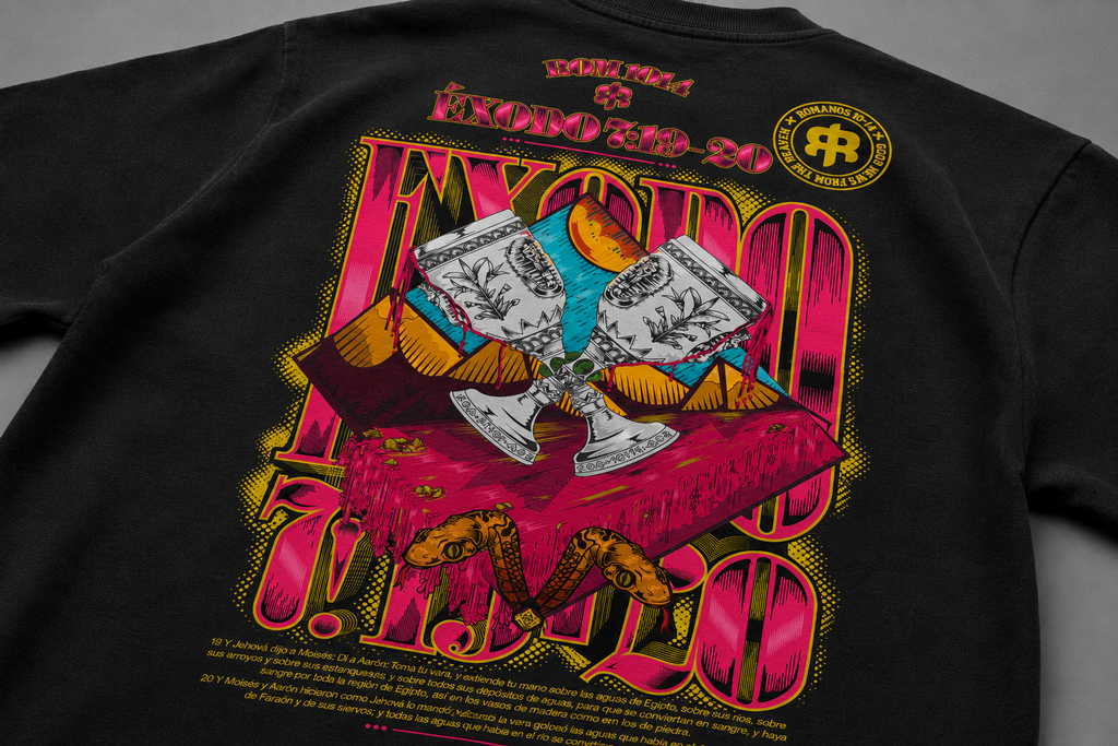 Éxodo 7:19-20 - Camiseta Oversize