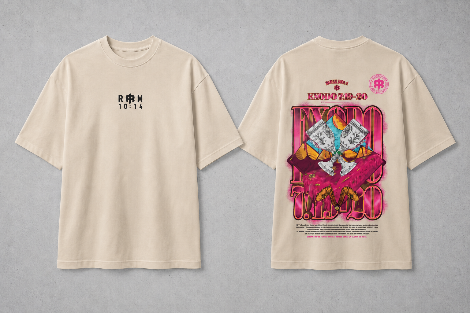Éxodo 7:19-20 - Camiseta Oversize