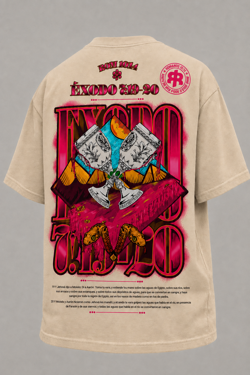 Éxodo 7:19-20 - Camiseta Oversize