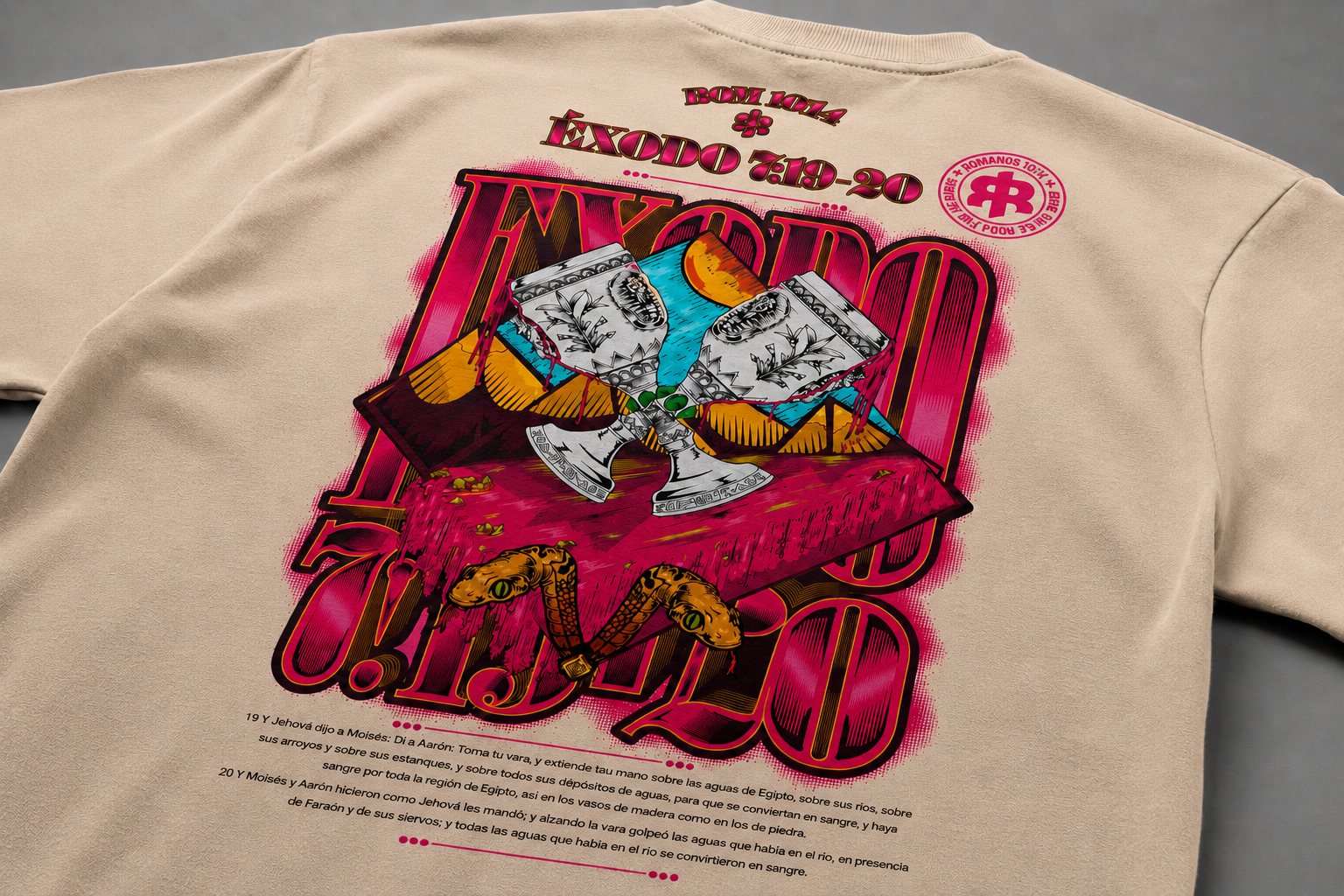 Éxodo 7:19-20 - Camiseta Oversize