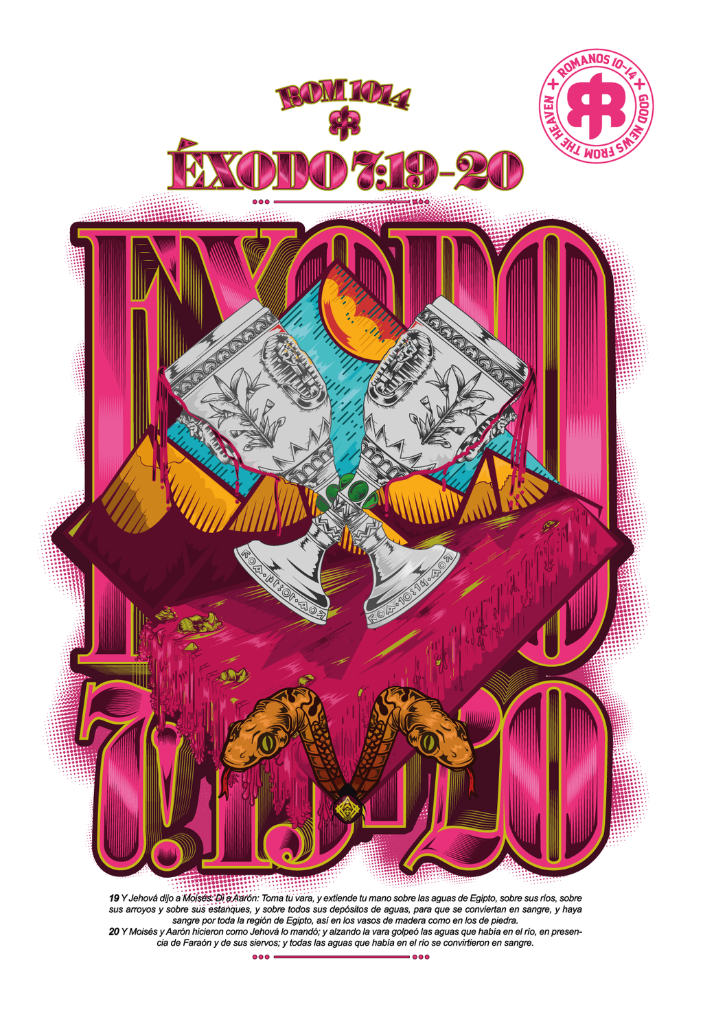 Éxodo 7:19-20 - Camiseta Oversize