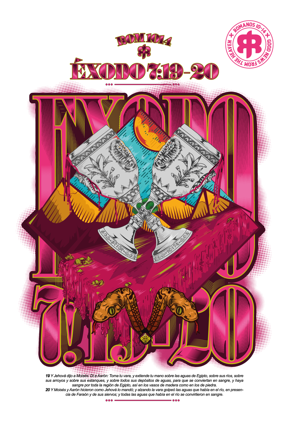 Éxodo 7:19-20 - Camiseta Oversize