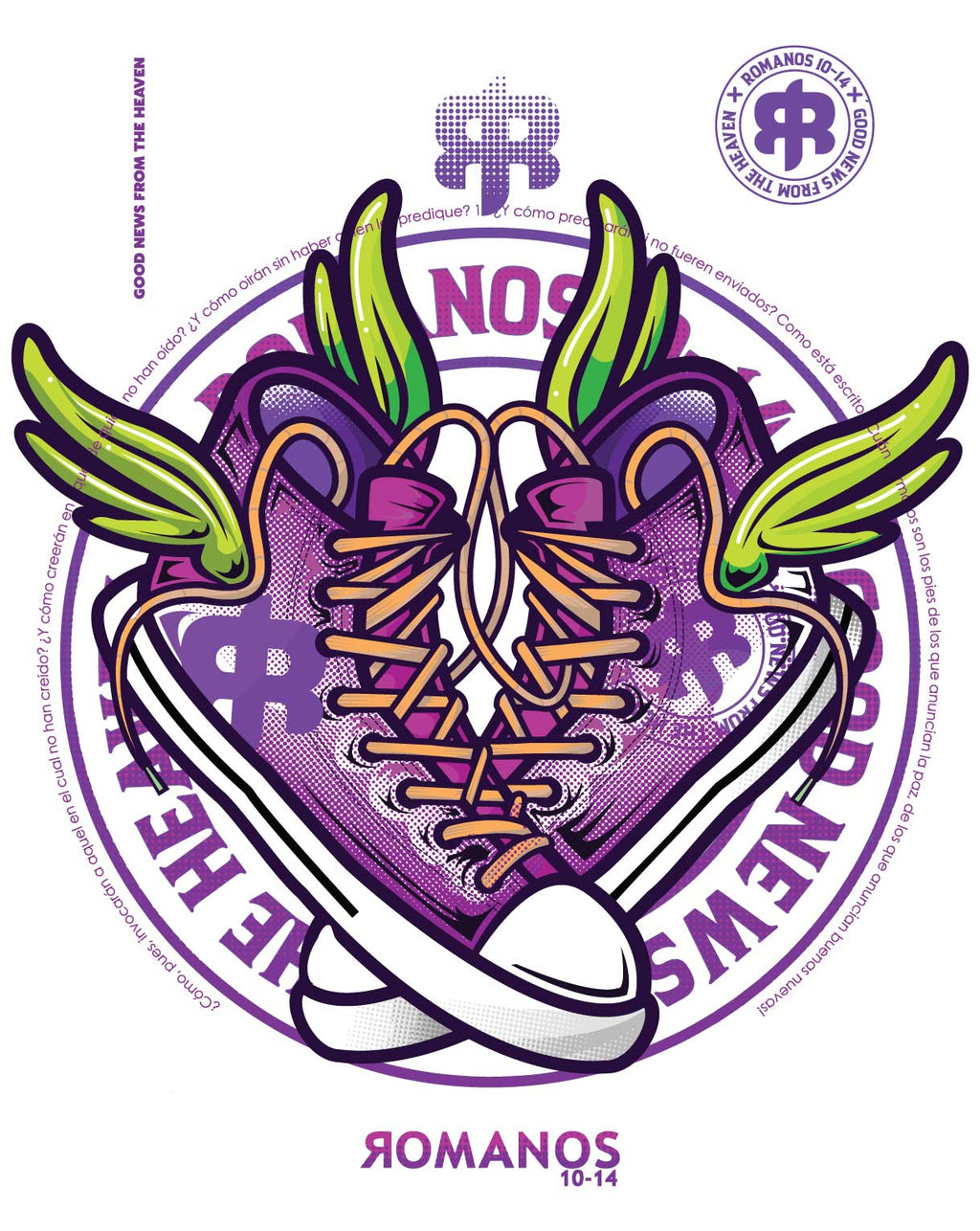 Romanos 10:15 Tennis Purple